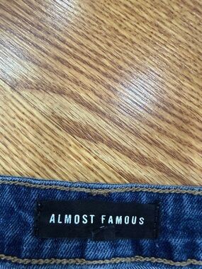 Almost Famous Men's Dark Blue Denim Jeans with Contrast Stitching